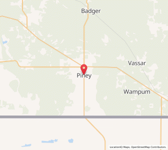 Map of Piney, ManitobaManitoba