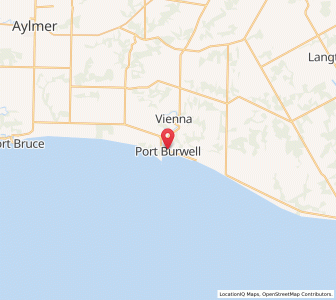 Map of Port Burwell, OntarioOntario