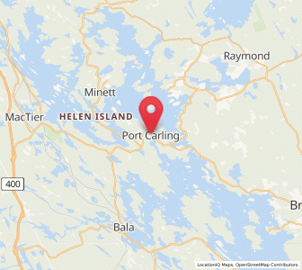 Map of Port Carling, Ontario