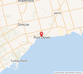 Map of Port Dover, OntarioOntario