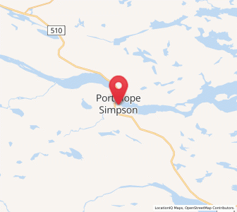Map of Port Hope Simpson, Newfoundland and Labrador