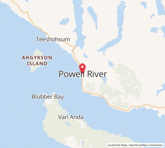 Map of Powell River, British ColumbiaBritish Columbia