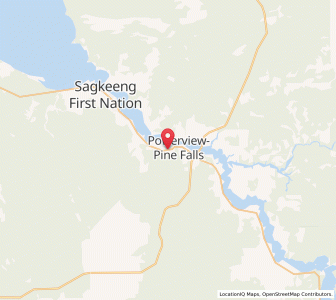 Map of Powerview-Pine Falls, ManitobaManitoba