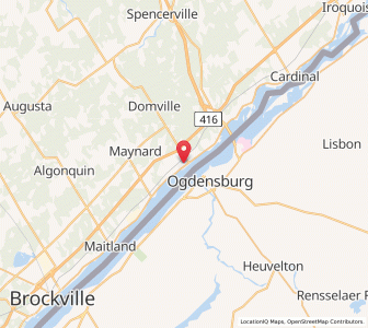 Map of Prescott, Ontario