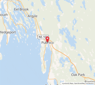 Map of Pubnico, Nova ScotiaNova Scotia