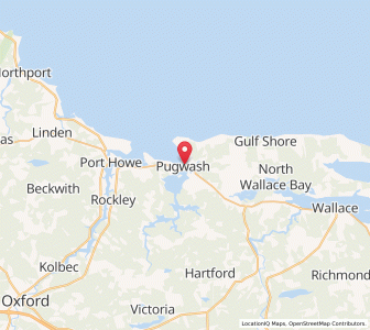 Map of Pugwash, Nova ScotiaNova Scotia