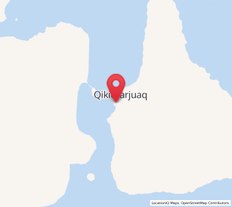 Map of Qikiqtarjuaq, Nunavut