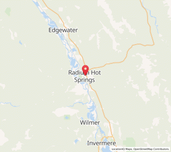 Map of Radium Hot Springs, British ColumbiaBritish Columbia