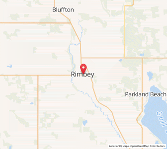 Map of Rimbey, AlbertaAlberta