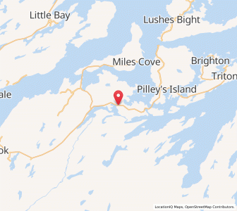 Map of Robert's Arm, Newfoundland & LabradorNewfoundland and Labrador