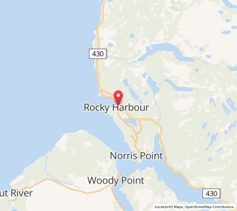 Map of Rocky Harbour, Newfoundland & LabradorNewfoundland and Labrador