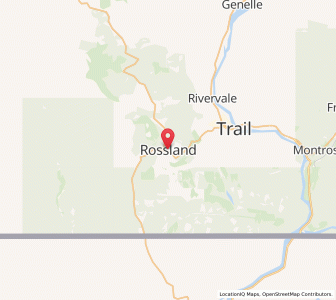Map of Rossland, British ColumbiaBritish Columbia