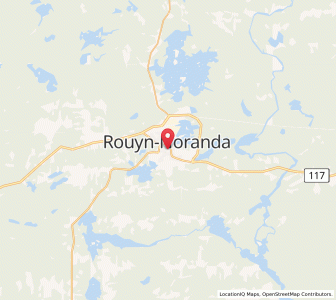 Map of Rouyn-Noranda, QuebecQuebec