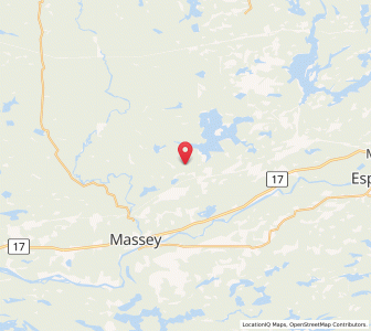 Map of Sables Spanish Rivers, OntarioOntario