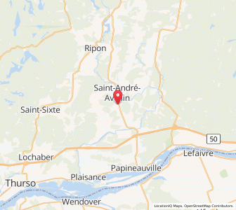 Map of Saint-André-Avellin, QuebecQuebec