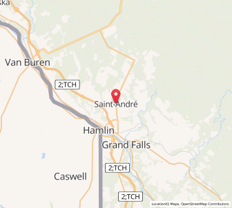 Map of Saint André, New BrunswickNew Brunswick