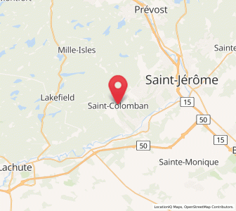 Map of Saint-Colomban, Quebec