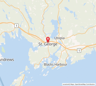 Map of Saint George, New BrunswickNew Brunswick