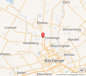 Map of Saint Jacobs, OntarioOntario