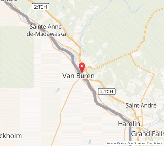 Map of Saint Leonard, New BrunswickNew Brunswick