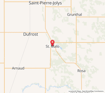 Map of Saint Malo, ManitobaManitoba