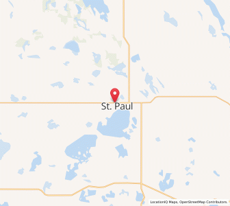 Map of Saint Paul, AlbertaAlberta
