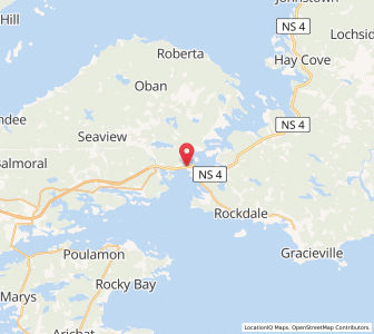 Map of Saint Peter's, Nova ScotiaNova Scotia