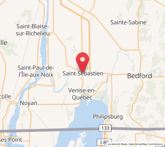 Map of Saint-Sébastien, Quebec