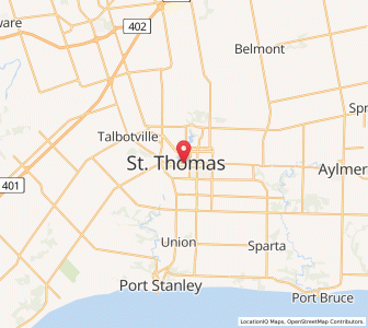 Map of Saint Thomas, OntarioOntario