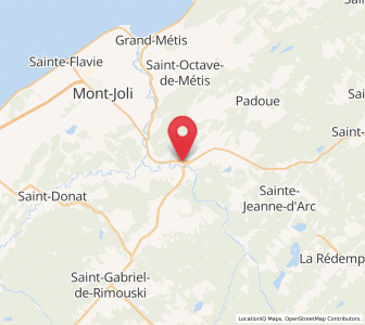 Map of Sainte-Angèle-de-Mérici, Quebec