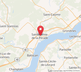 Map of Sainte-Anne-de-la-Pérade, Quebec