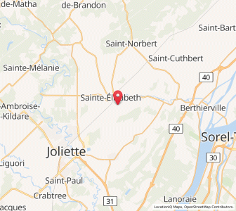 Map of Sainte-Élisabeth, QuebecQuebec