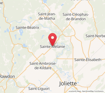Map of Sainte-Mélanie, Quebec