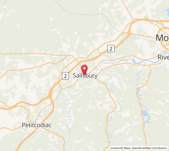Map of Salisbury, New BrunswickNew Brunswick