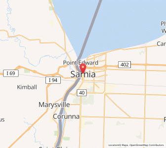 Map of Sarnia, OntarioOntario