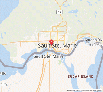 Map of Sault-Sainte-Marie, OntarioOntario