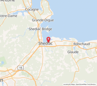 Map of Shédiac, New BrunswickNew Brunswick