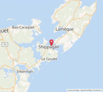 Map of Shippagan, New BrunswickNew Brunswick