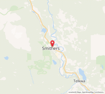 Map of Smithers, British ColumbiaBritish Columbia