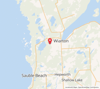 Map of South Bruce Peninsula, OntarioOntario