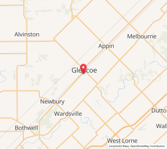 Map of Southwest Middlesex, OntarioOntario