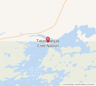 Map of Split Lake, Manitoba