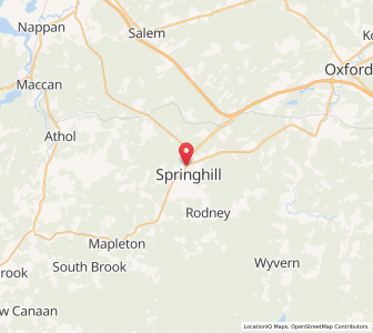 Map of Springhill, Nova ScotiaNova Scotia