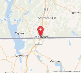 Map of Stanstead, Quebec