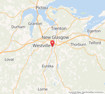 Map of Stellarton, Nova ScotiaNova Scotia