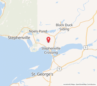 Map of Stephenville Crossing, Newfoundland & LabradorNewfoundland and Labrador