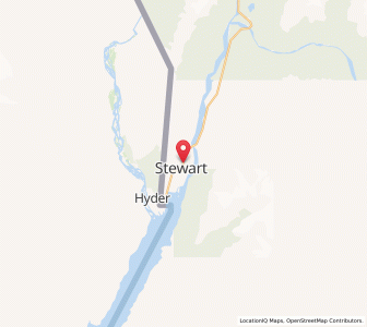 Map of Stewart, British ColumbiaBritish Columbia