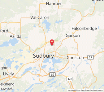 Map of Sudbury, OntarioOntario