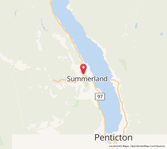 Map of Summerland, British ColumbiaBritish Columbia