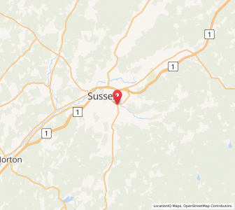 Map of Sussex Corner, New BrunswickNew Brunswick